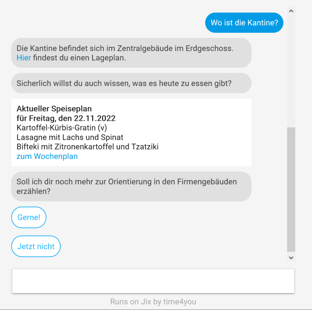 Screenshot HR-Chatbot – Antwort