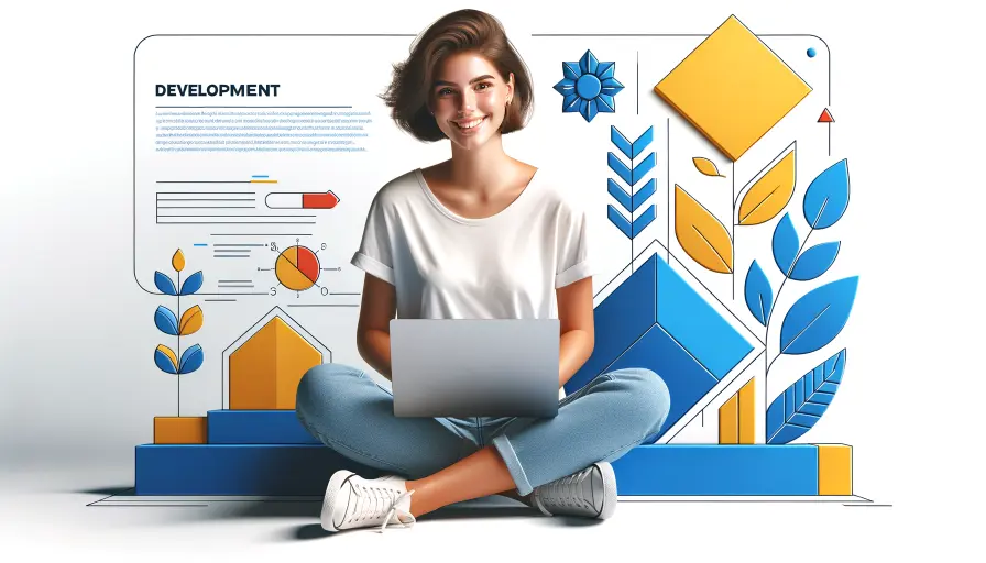 Symbolbild für eine Person, die die Online-Kurse der time2know Content Library der time4you GmbH für ihre Weiterbildung am Arbeitsplatz nutzt