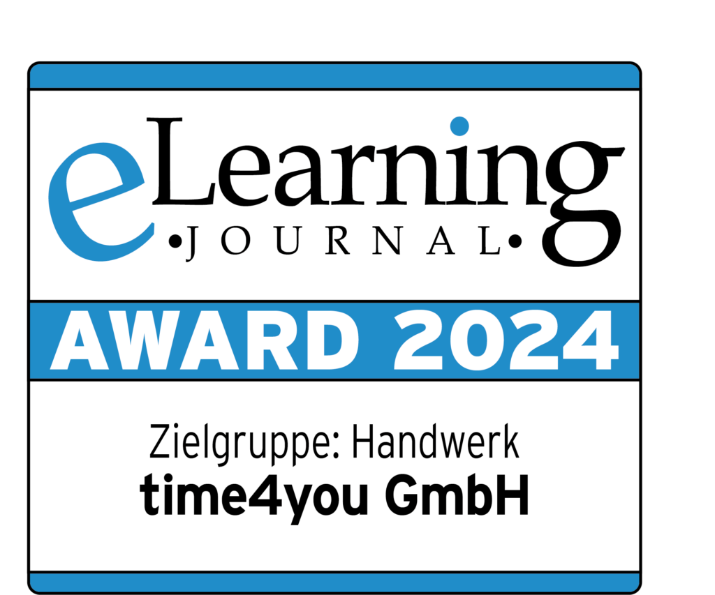 time4you erhält zusammen mit der Adolf Würth GmbH den eLearning Award 2024 in der Kategorie Handwerk für die digitale Projektplattform der MACH WAS! Initiative