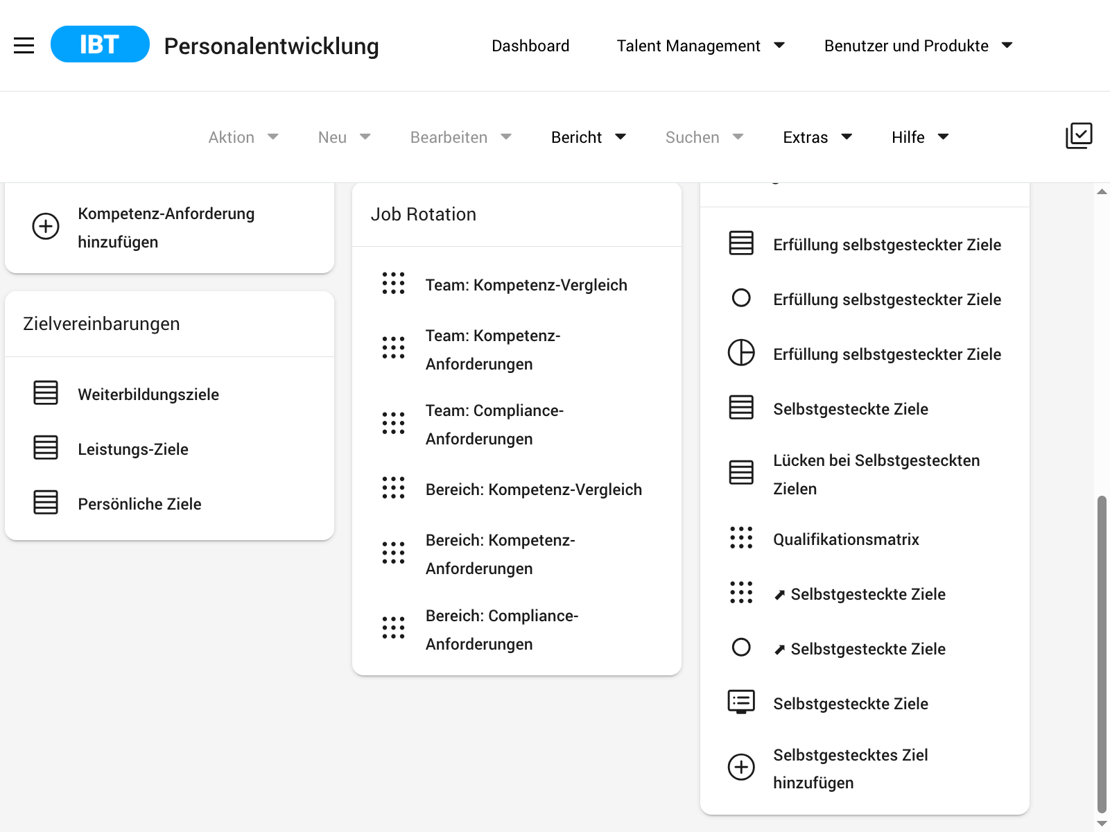 Screenshot IBT SERVER E-Learning LMS LXP Talentmanagement Software von time4you