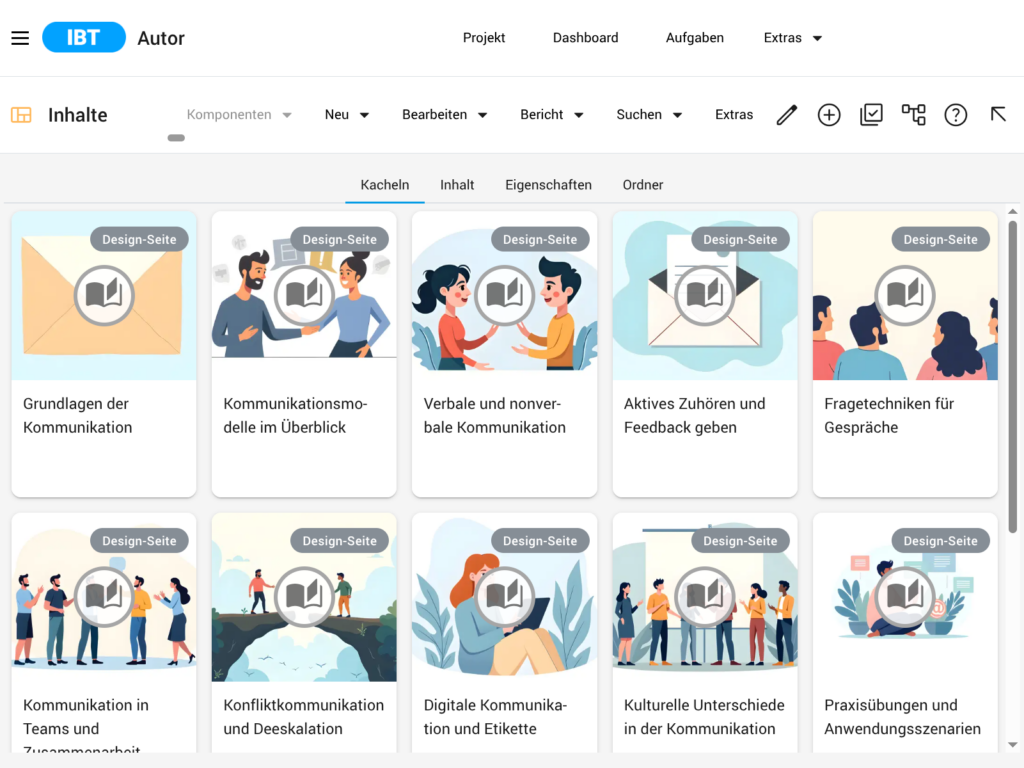 Screenshot IBT SERVER Autorentool mit KI für E-Learning von time4you