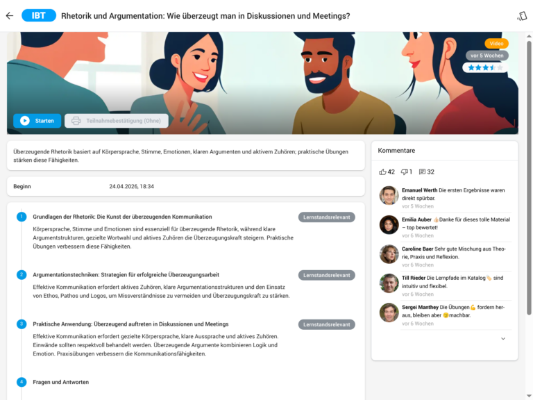 Screenshot time2know Online-Kurs von time4you