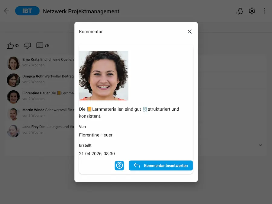Screenshot IBT SERVER E-Learning LMS LXP Talentmanagement von time4you