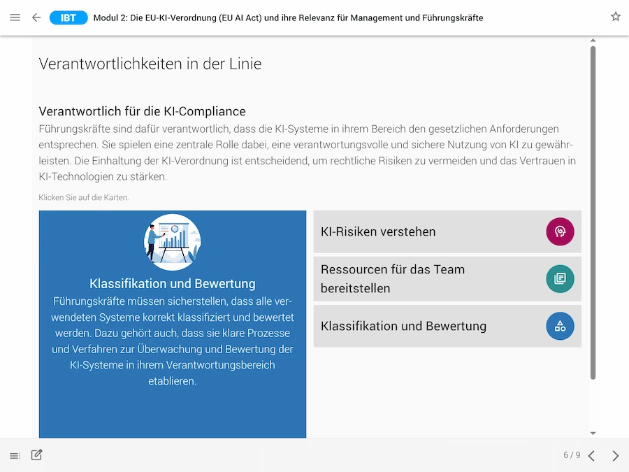 Screenshot E-Learning Content von time4you