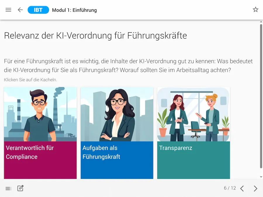 Screenshot E-Learning Content von time4you